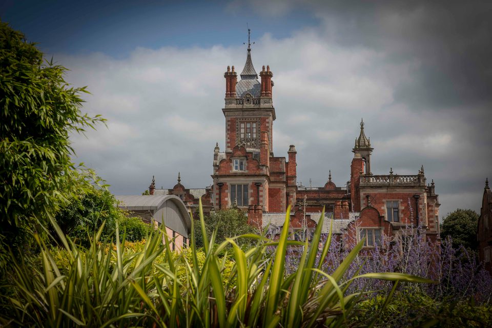 Crewe Hall with grass